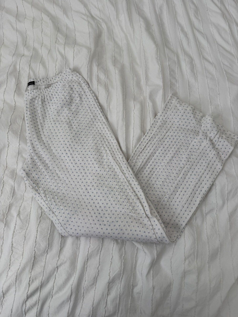brandy melville eyelet heart print pants   one size   -perfect condition  -low r